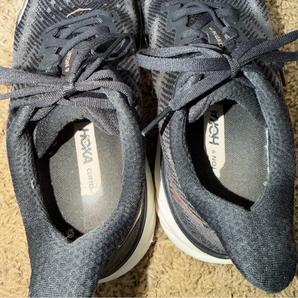 Women’s Hoka Clifton 9 Running Shoes Black Size 9 - Picture 7 of 9
